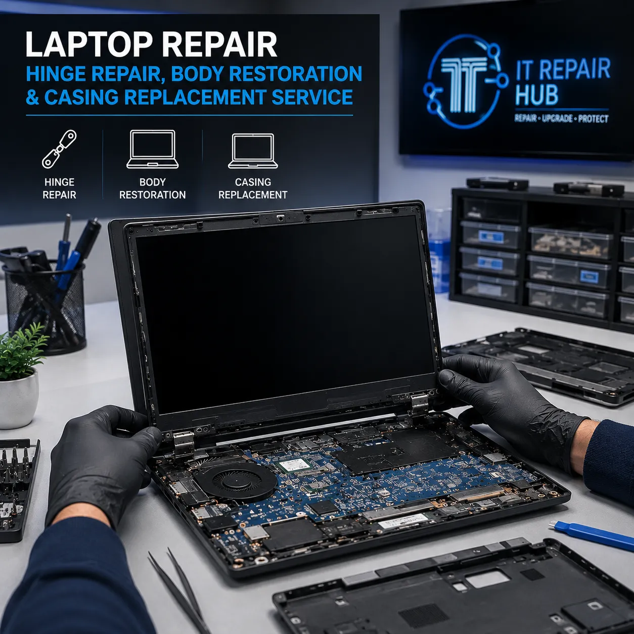 Hinge Restoration, Chassis Rebuilding & Precision Laptop Repair Service