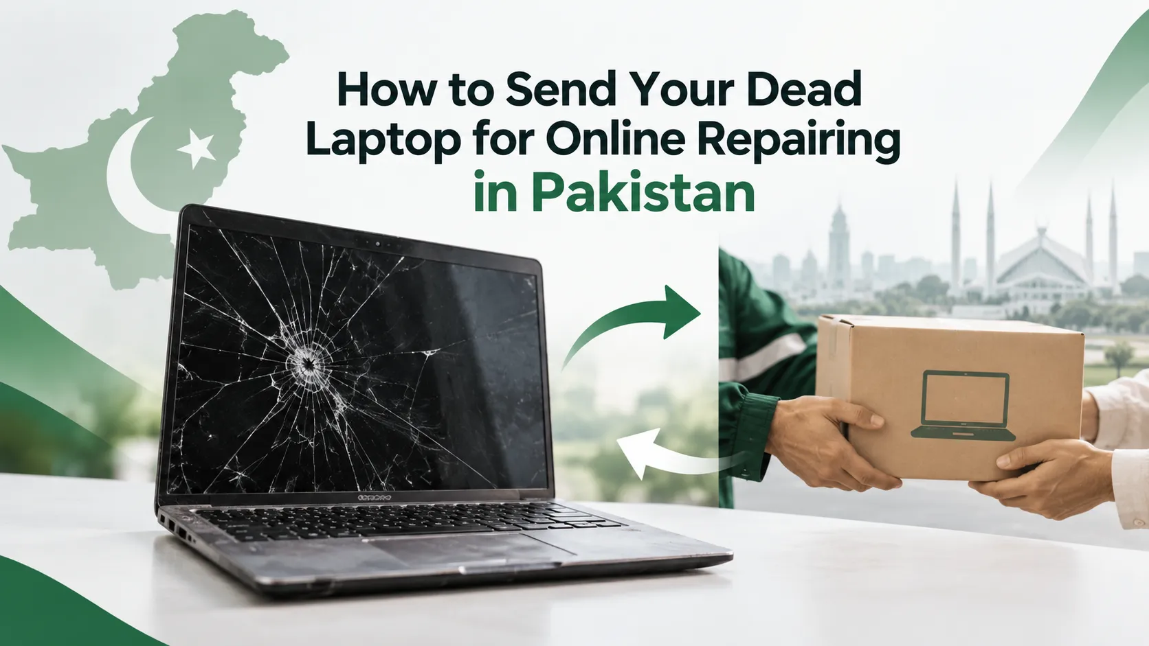 Courier laptop repair service packaging and chip level motherboard diagnosis at IT Repair Hub Lahore