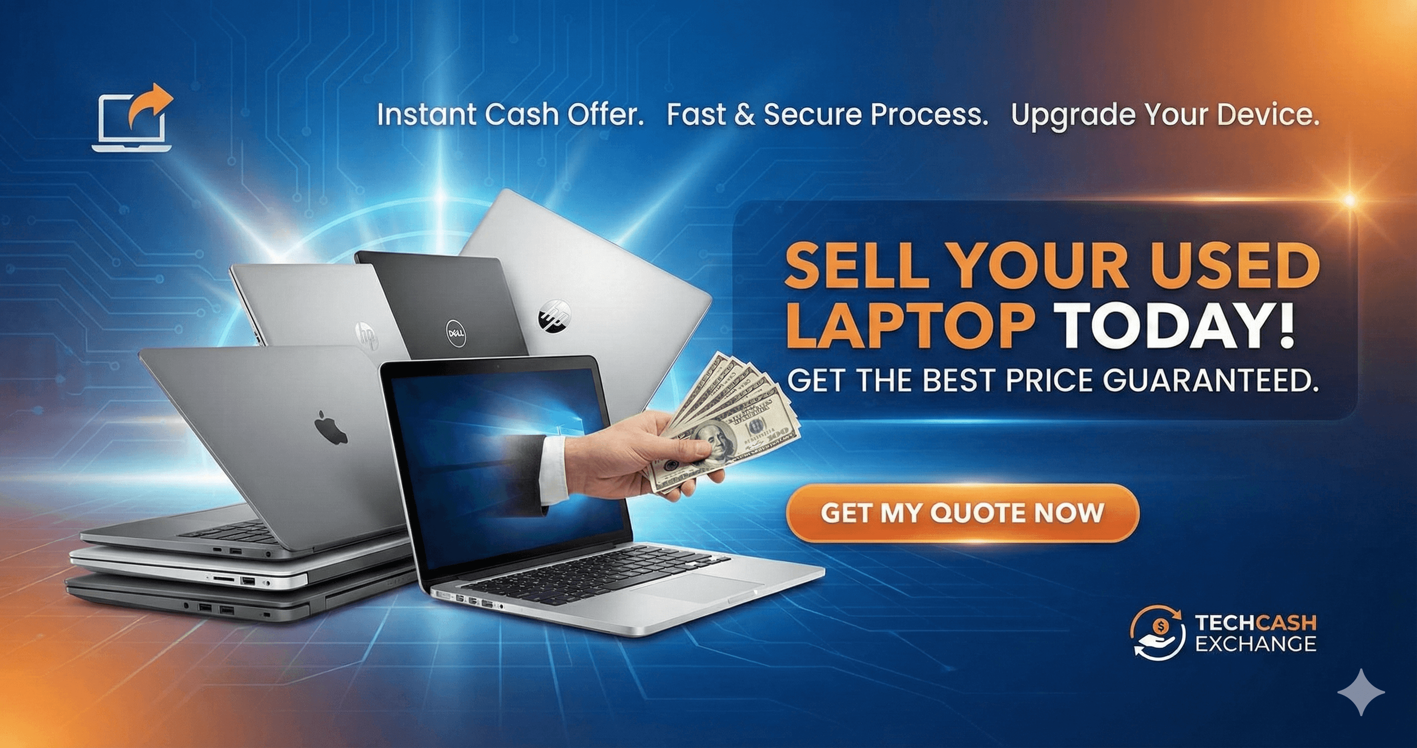 Hero image Showing used laptop sell services
